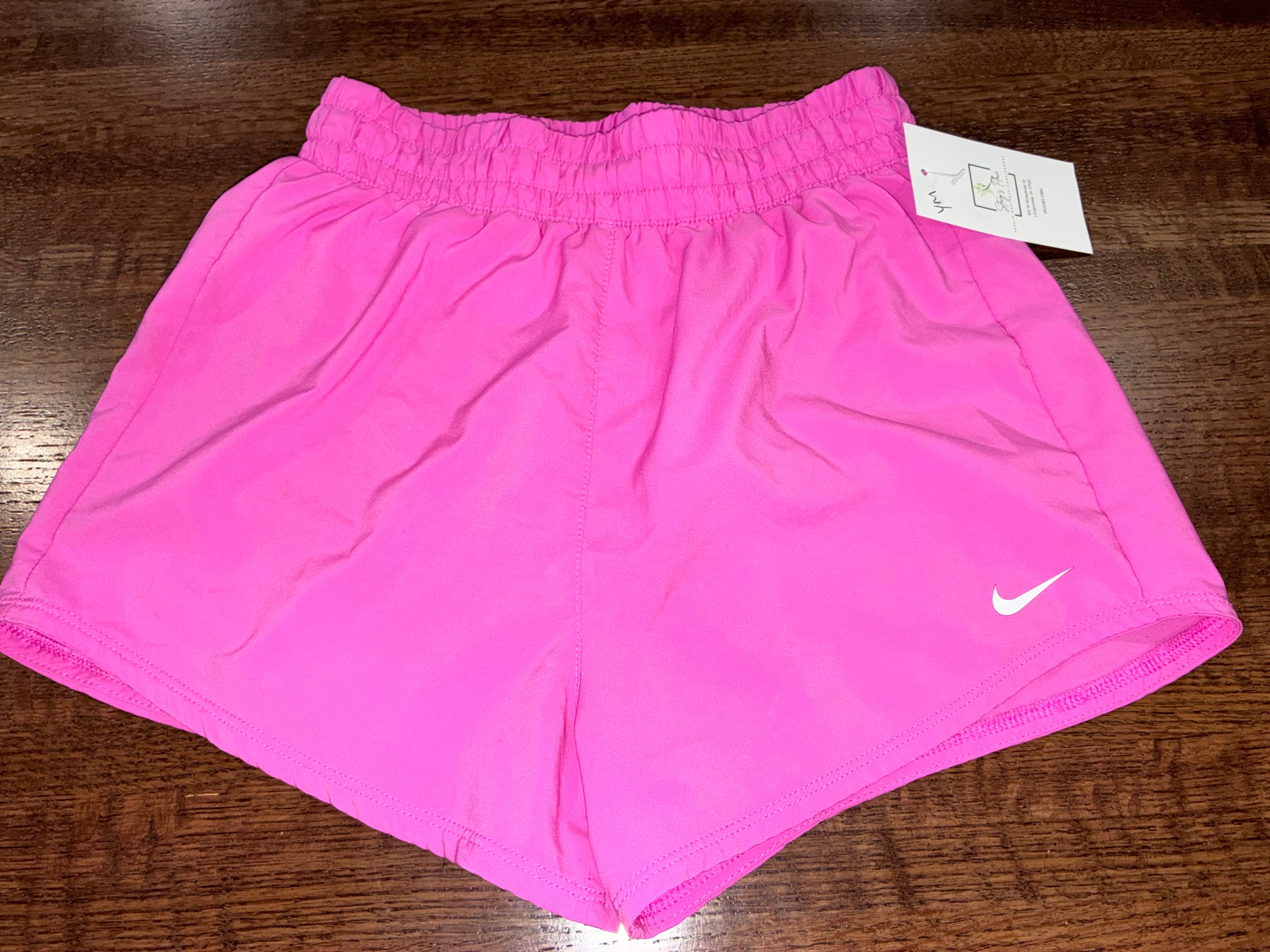Girls Nike Shorts Lined Size YM Youth Medium 3" Volley  High Waist