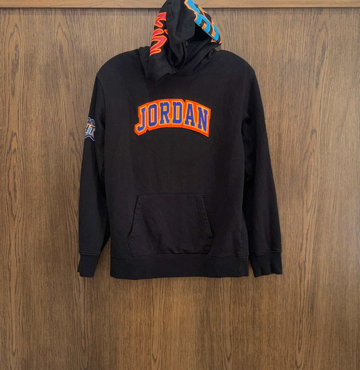 Jordan Youth World Champions Brand of Flight Hoodie Black 23 Pullover Sweatshirt Youth Large 12/14