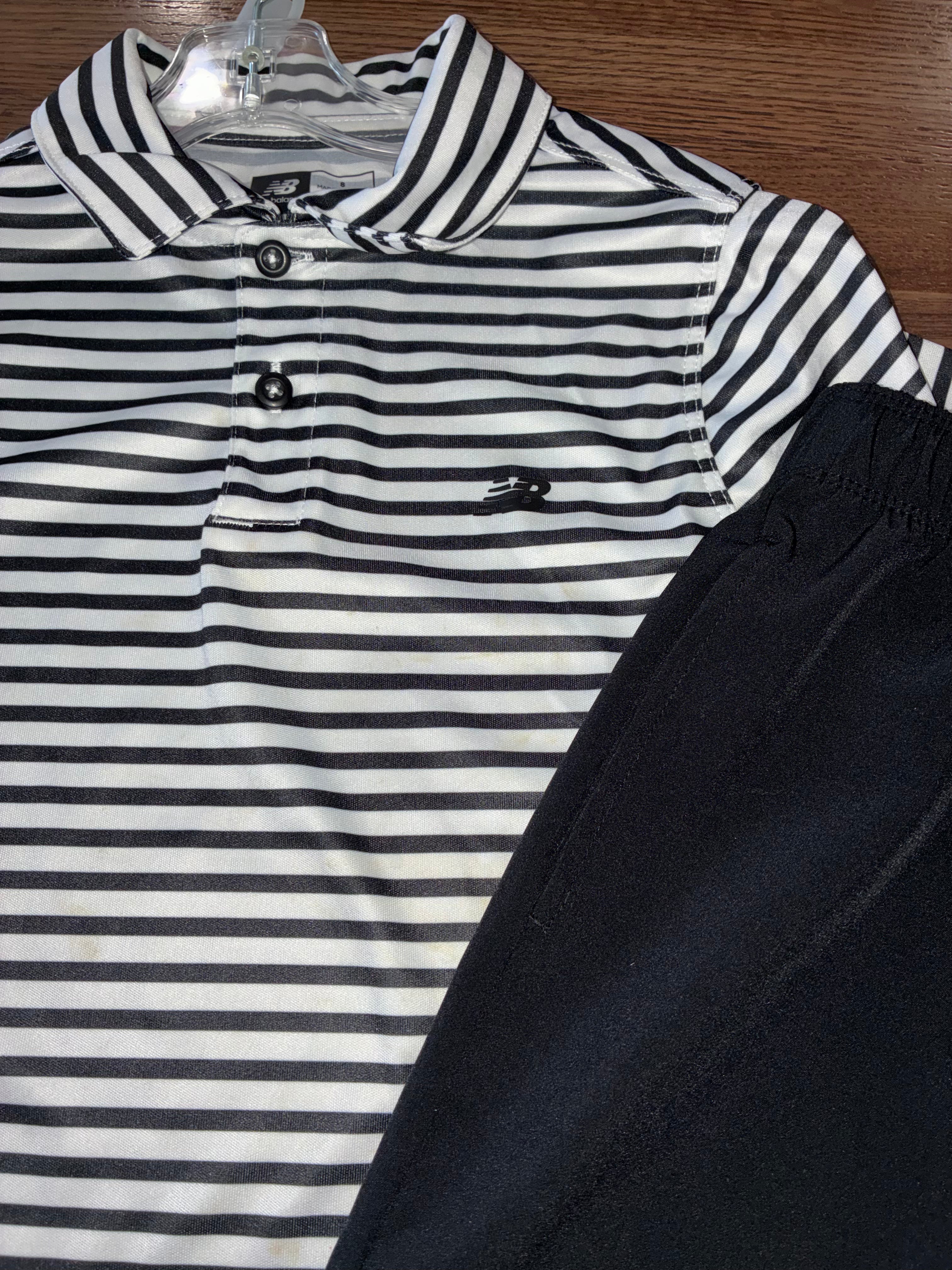 New Balance Boys Golf Polo & Shorts Size 8