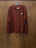 Nike Women's Chocolate Brown Club Fleece Pullover Hoodie Size XXL