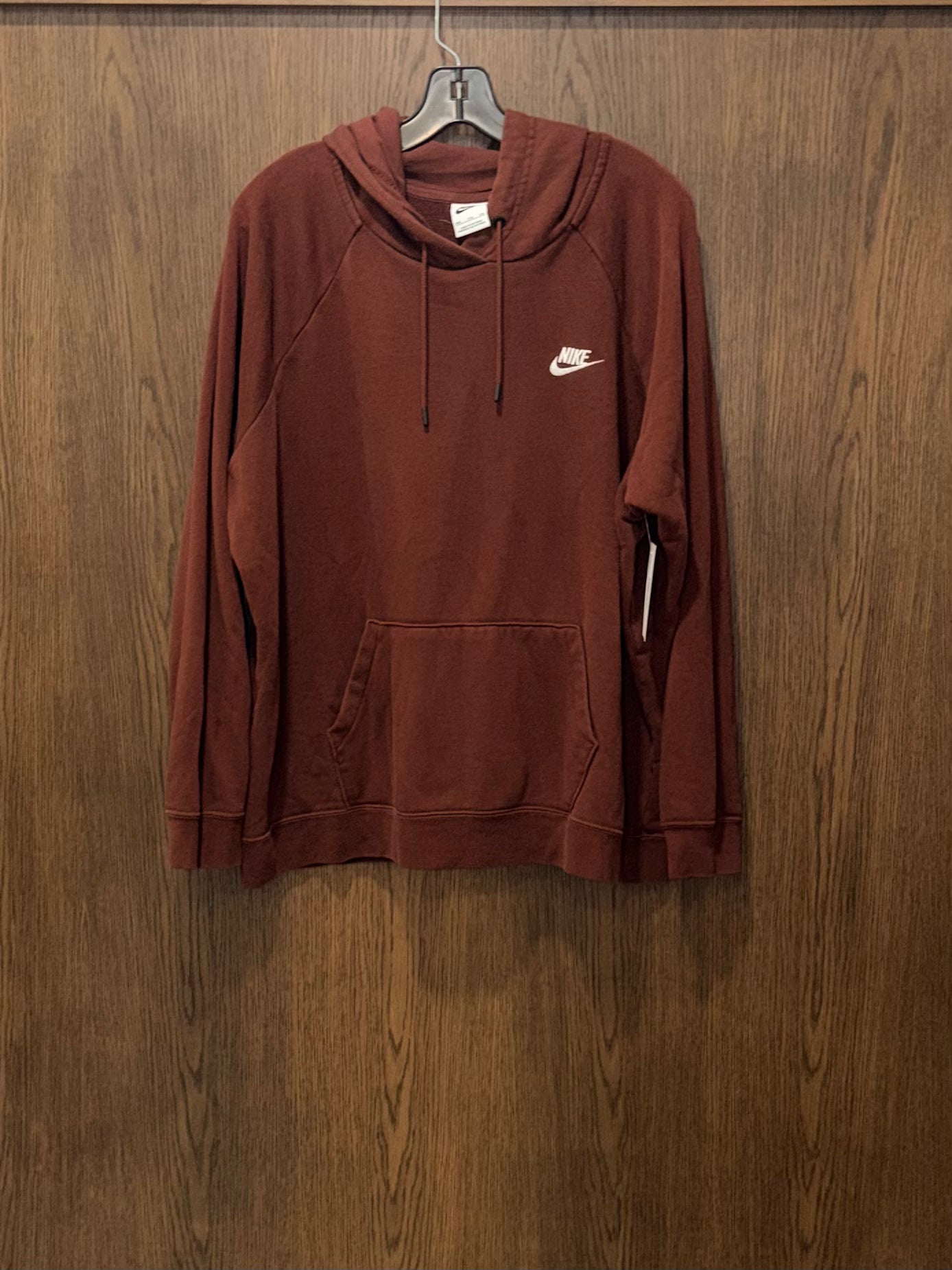 Nike Women's Chocolate Brown Club Fleece Pullover Hoodie Size XXL