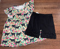 Boutique Farm Girls Flutter Top & Shorts Size 3T NWT