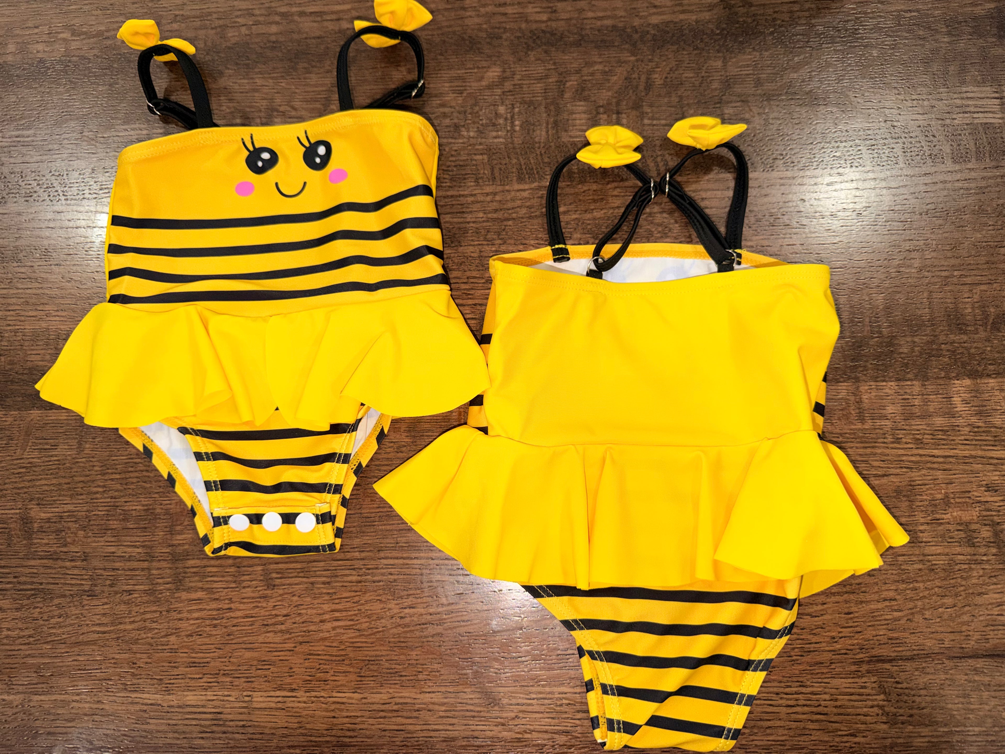 Bumble Bee Baby Girls One Piece Bathing Suit Size 1-3 Months New