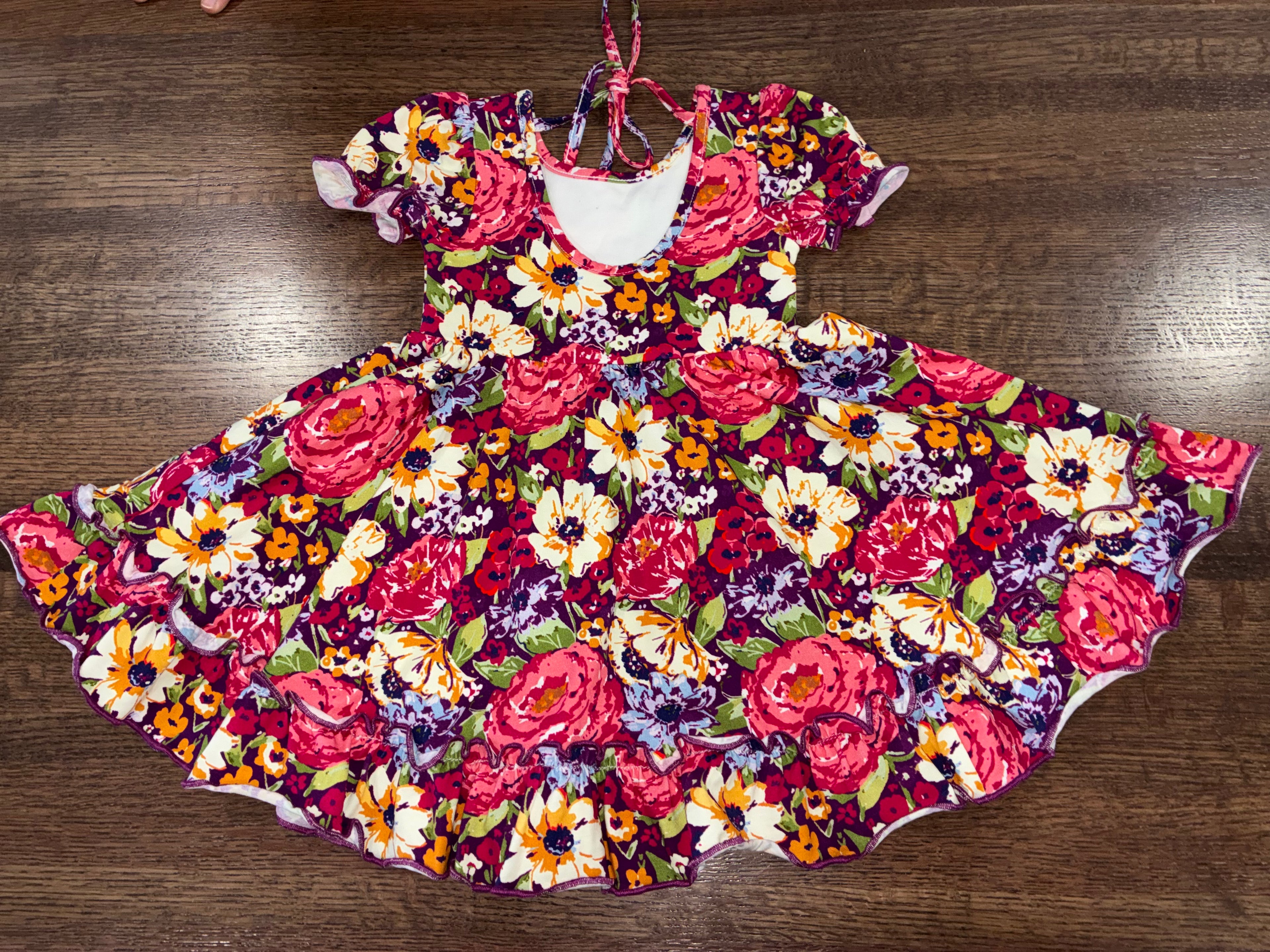 Sweet Honey Girls Floral Twirl Dress Size 18 Months