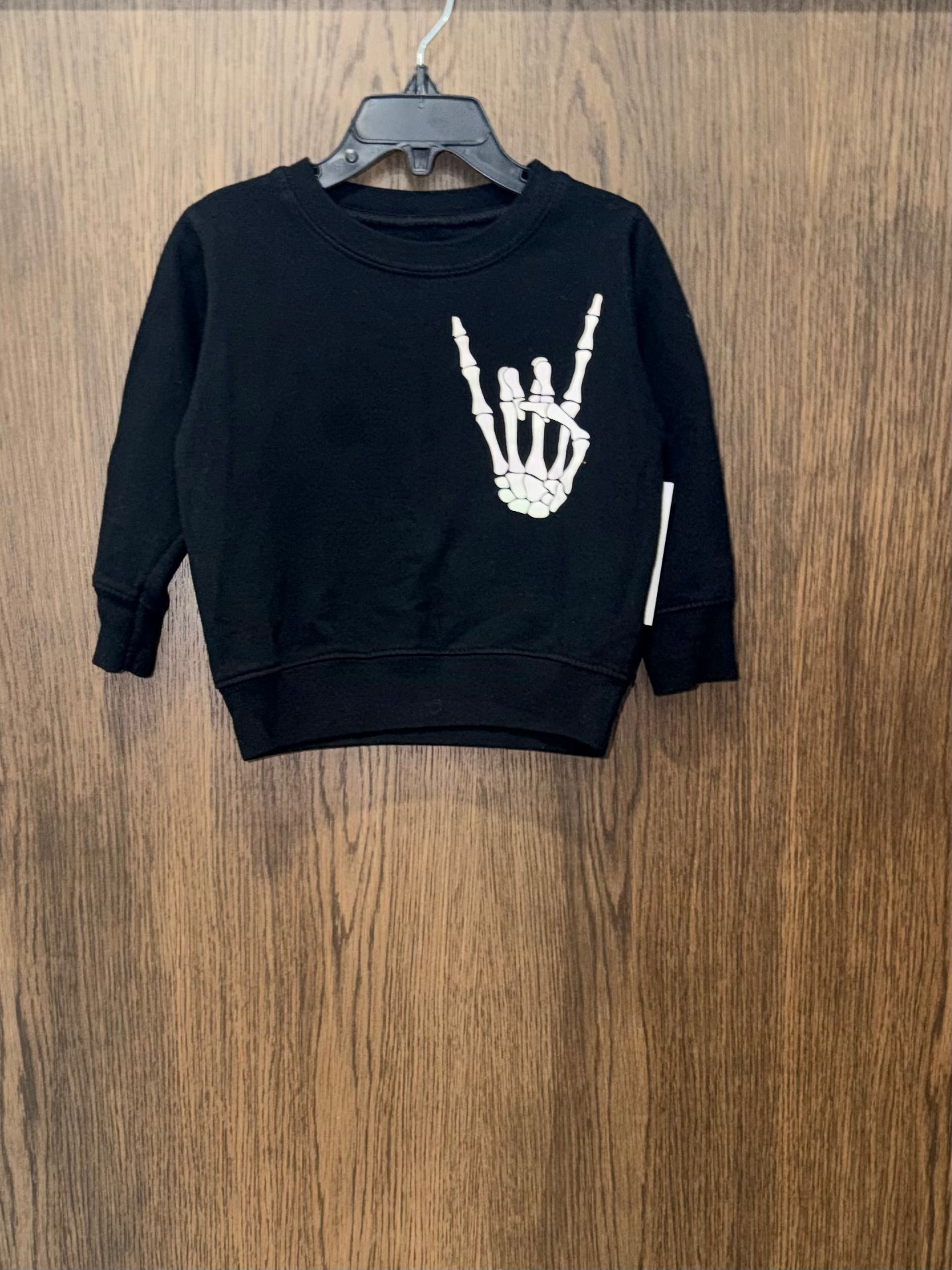 Boys Skeleton “Rock On” Crew Sweatshirt 2T
