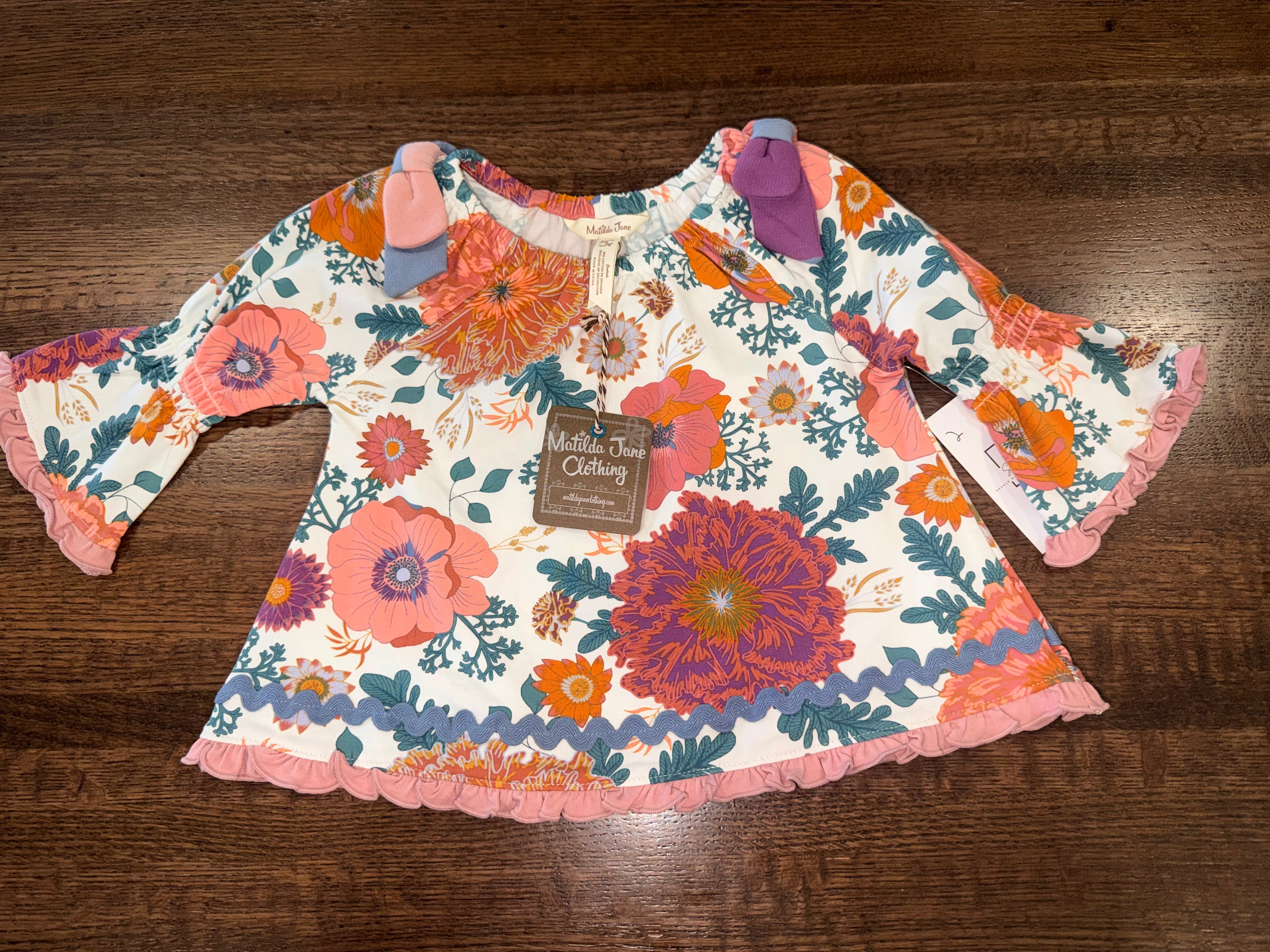 Matilda Jane Girls Wonderment Little Florist Tunic Size 2 NWT