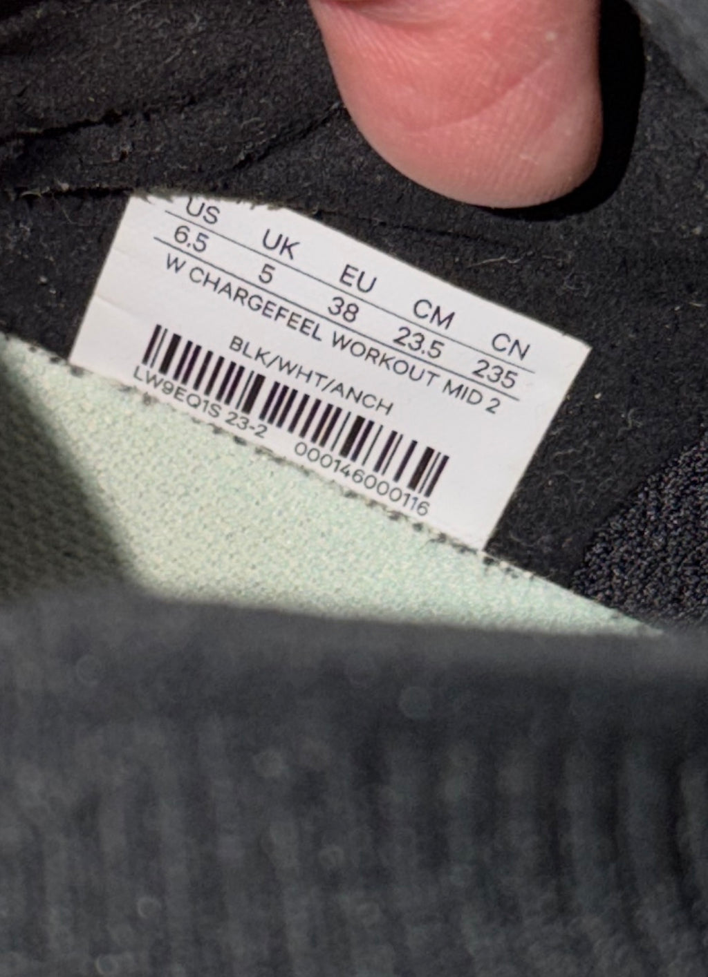 Lululemon Chargefeel Workout Mid 2 Women’s Size 6.5 Black White Anchor Training Shoes
