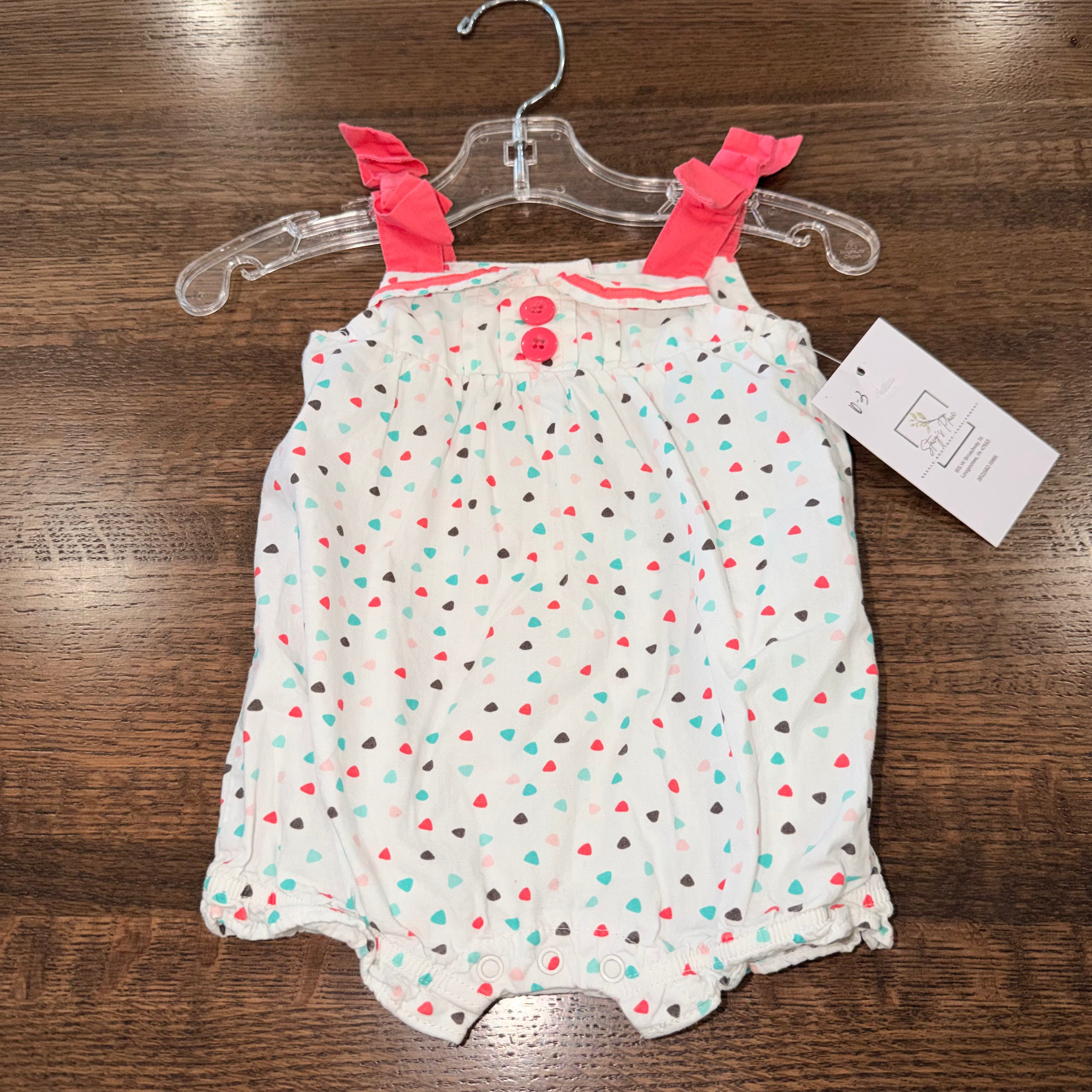 Gymboree Girls Vintage Bubble Romper 0-3 Months