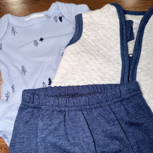 Bloomin Baby NWT Vest, Long-Sleeve Onesie, & Pants 3-Piece Set 6-9 mos
