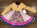Cheeky Plum Elara Knit Dress Fall Larus Print Size 4T EUC