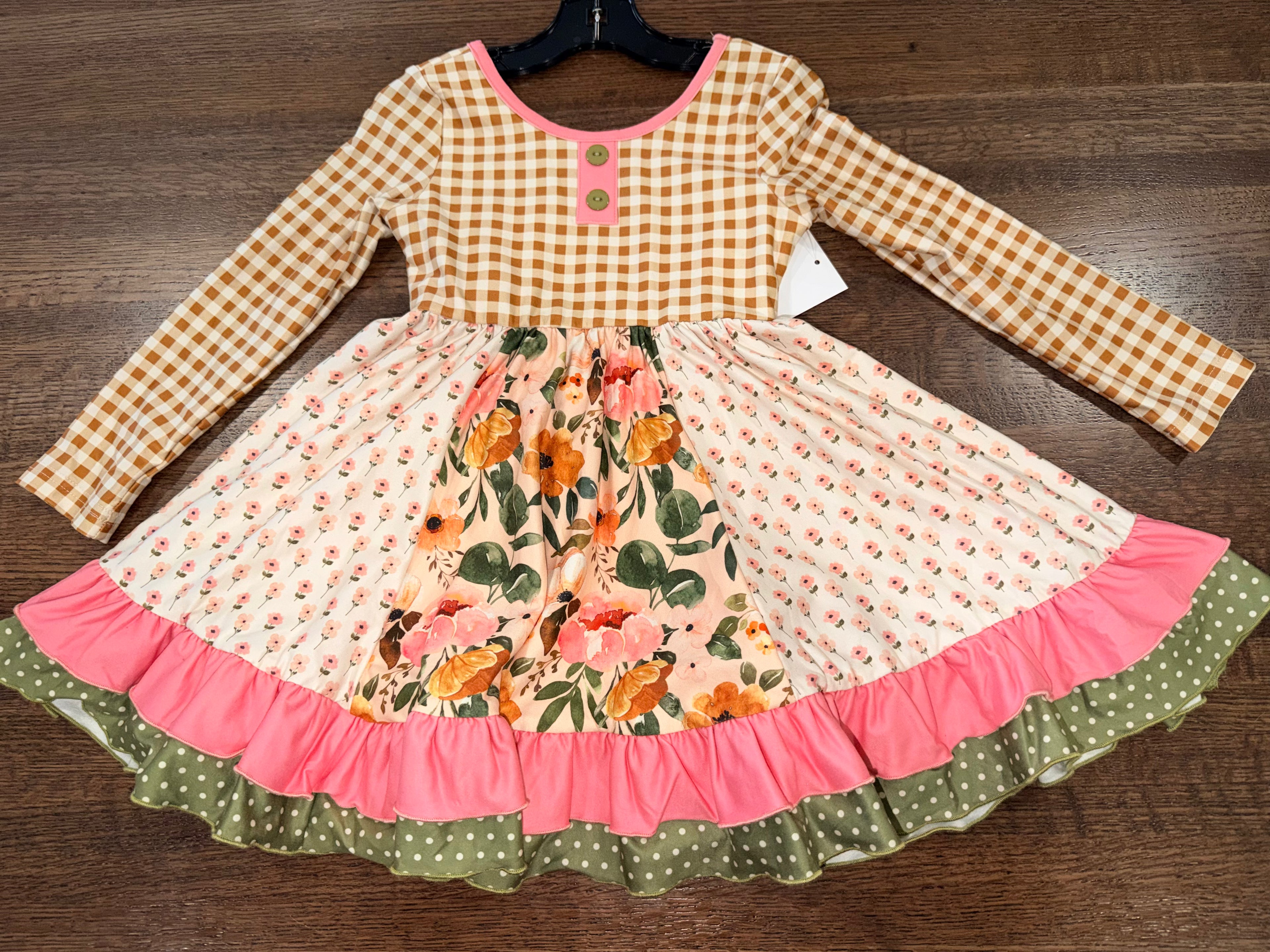 Cheeky Plum "Harvest Stitch" Elara Knit Dress Size 4T EUC