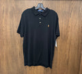 Polo Ralph Lauren Men's Large Custom Slim Fit Black Cotton Polo Shirt Multicolor Pony