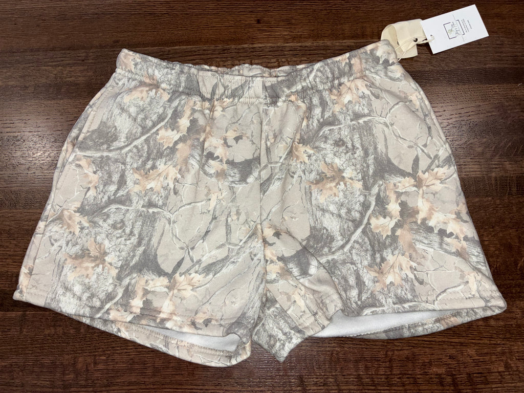Manifest Offline Women’s Fleece Camo Shorts Size Large NWT