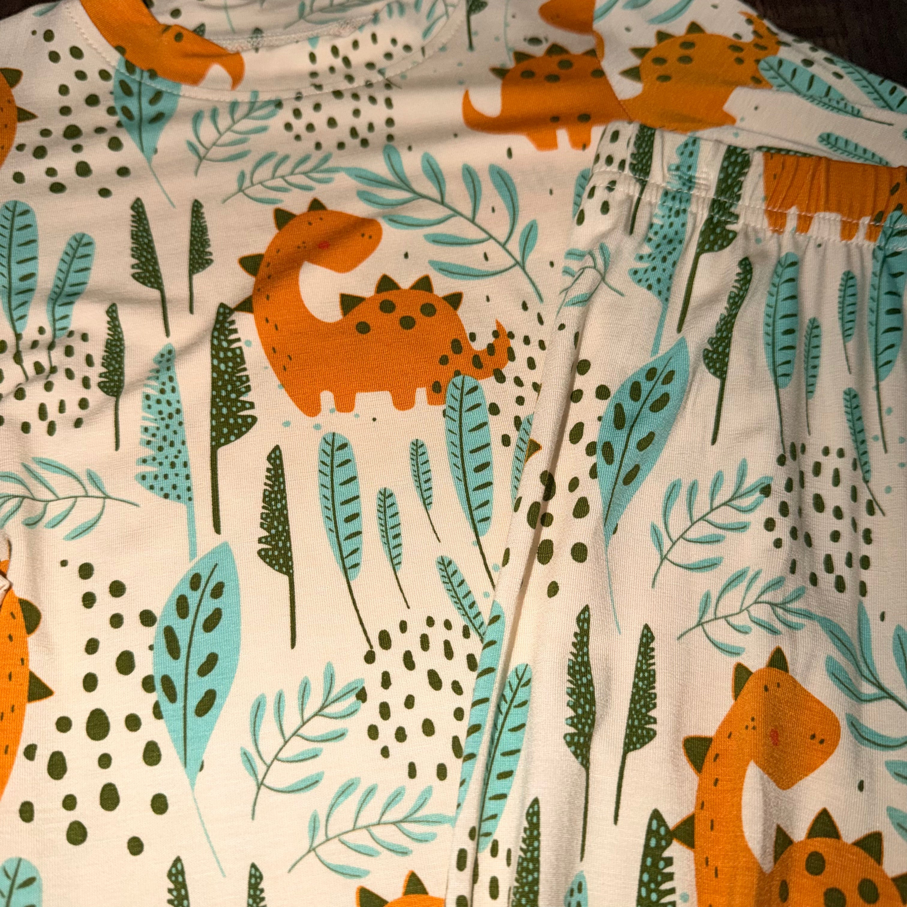 Three Little Tots Boys Dino Modal Cotton Pajama Set Size 3T NWT