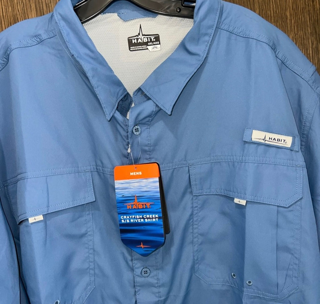 NWT Habit Crayfish Creek Vented
River Fishing Shirt 4X
