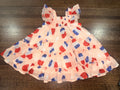 Cheeky Plum Stars & Ice Cream Sparkly Dress Girl's Size 12-18 Months