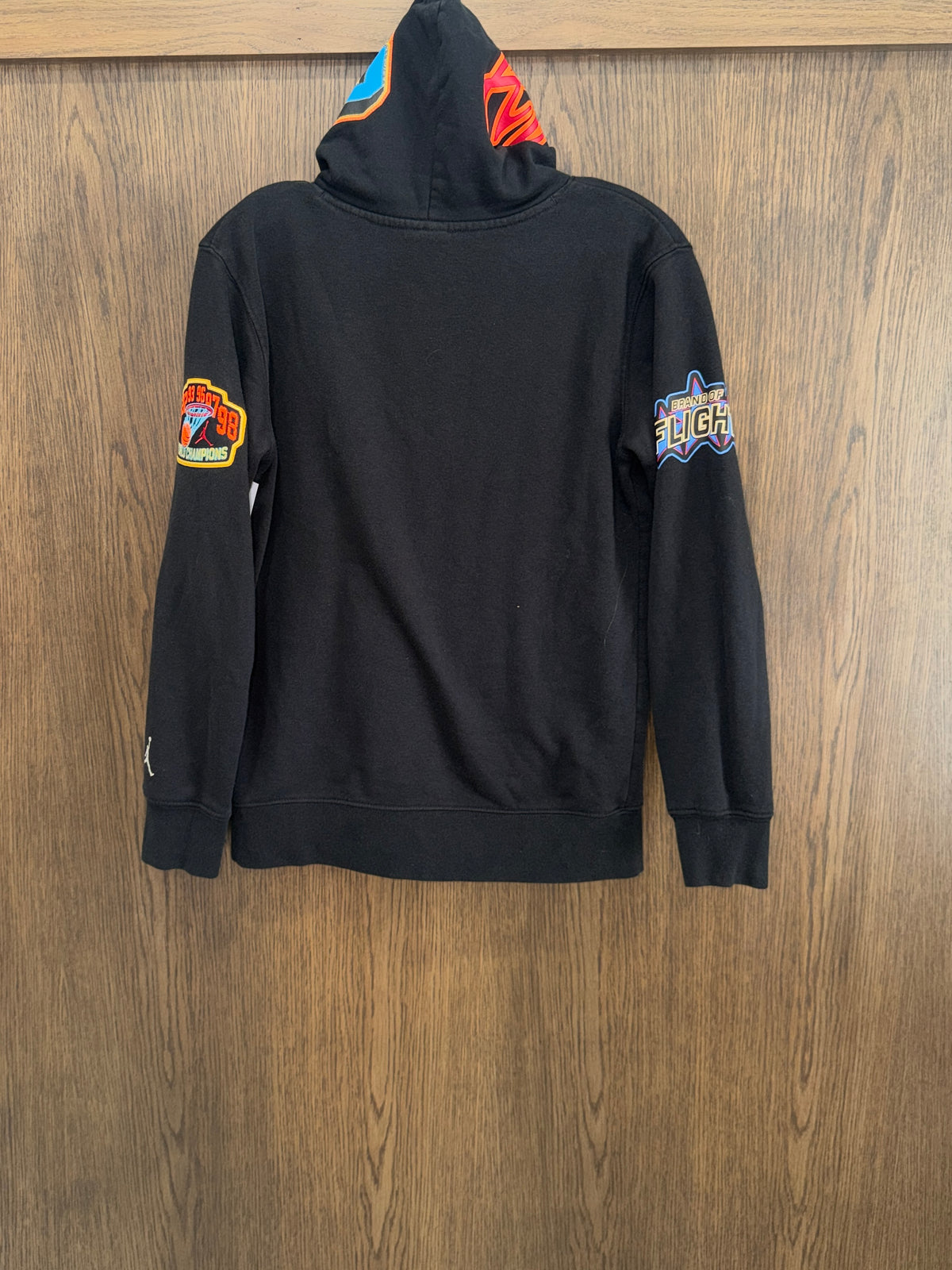 Jordan Youth World Champions Brand of Flight Hoodie Black 23 Pullover Sweatshirt Youth Large 12/14