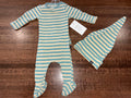 Rags Striped Boys Bamboo Romper & Hat 0-3 Months