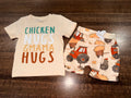 Chicken Nugs & Mama Hugs T-Shirt & Tractor Shorts Size 0-6 Months