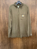Carhartt Men’s Basil
Green Midweight Long Sleeve 1/4 Zip Size Large