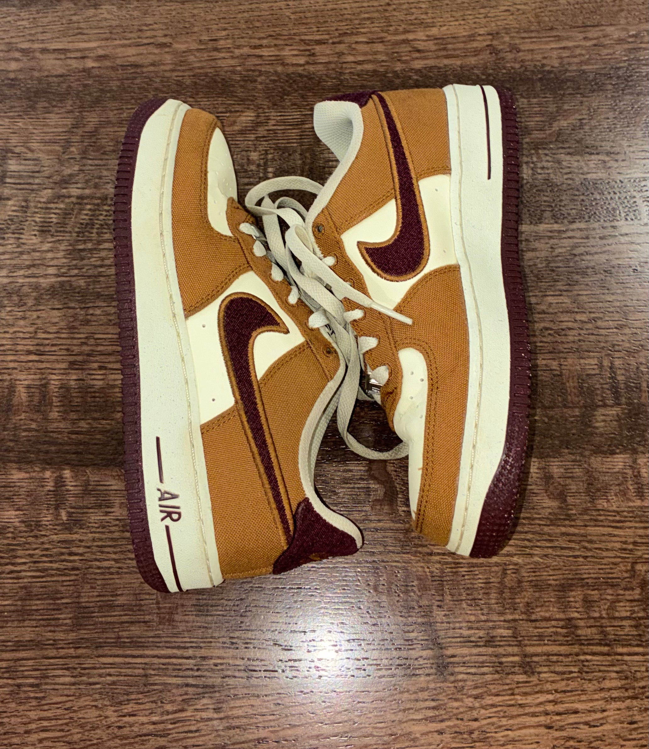 Nike Air Force 1 Light British Tan Gum Shoes Size 4Y Youth Size 4