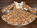 Cheeky Plum Girls Retro Blooms Dress in Harvest Bloom Size 5T