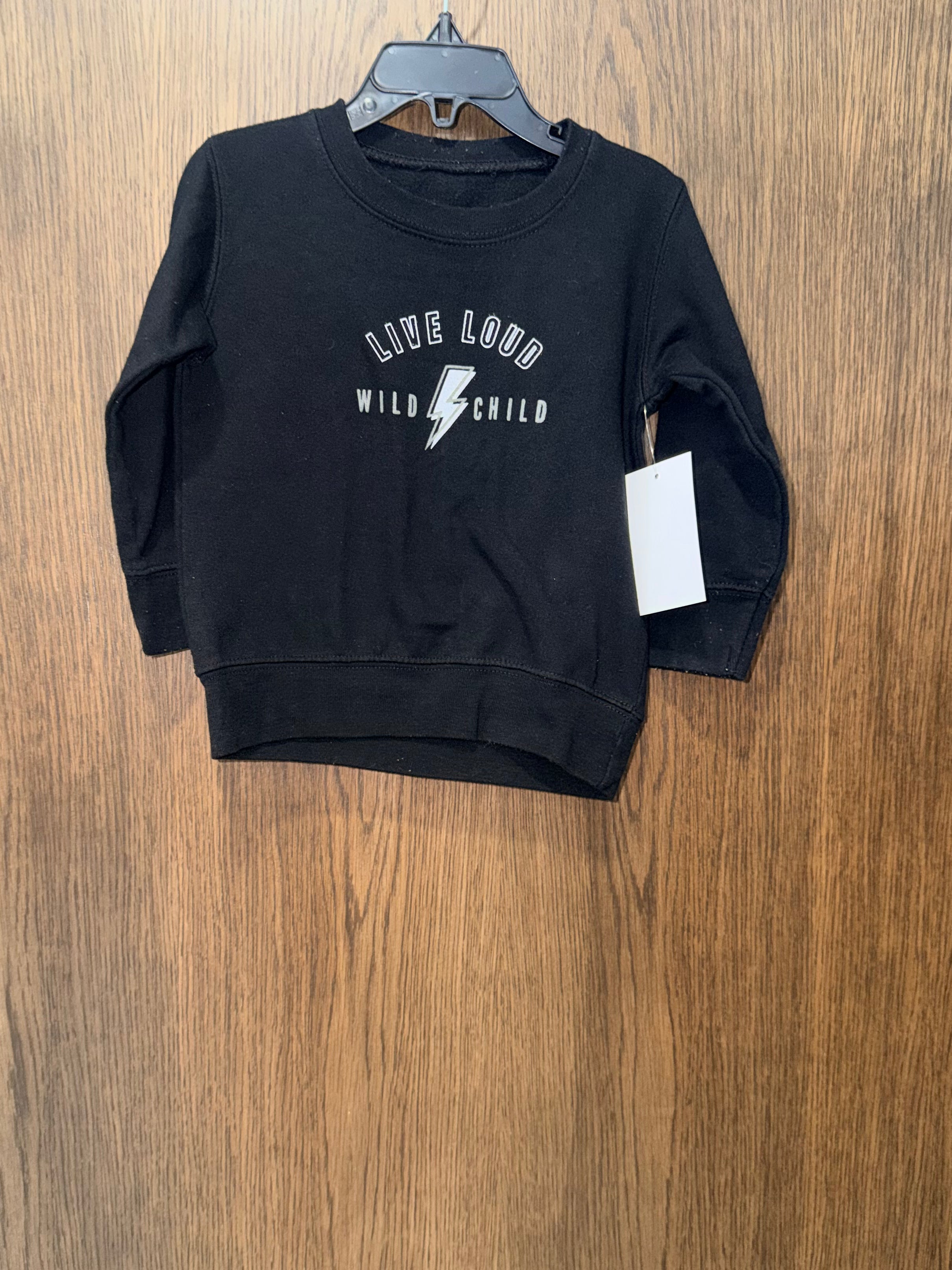 Boys “Live Loud Wild Child” Crew Sweatshirt 2T