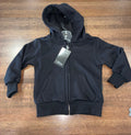 Little Bipsy Boys Classic Black Zip Hoodie Jacket Size 3/4 3T 4T NWT