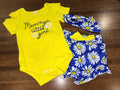Mommys Girl Onesie & Bummies Size 12-18 looks more like an 18-24 New