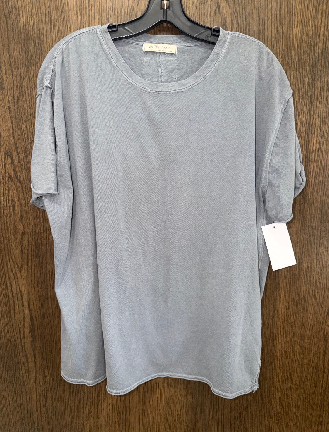 We The Free Nina Oversized Free People Boxy Tee Size Medium Blue Mirage