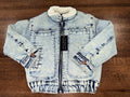 Little Bipsy Boys Sherpa Lined Denim Bomber Jacket Size 3/4 3T 4T NWT