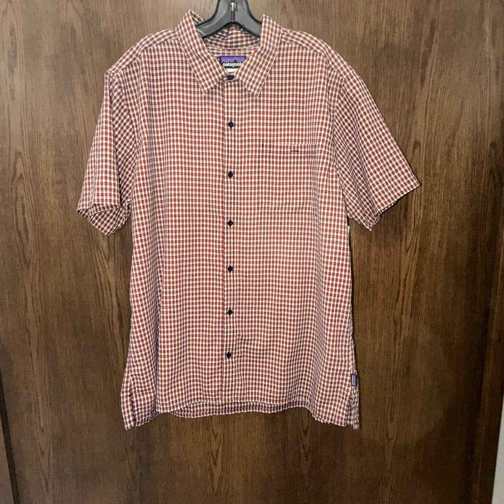 Patagonia Men's Puckerware Seersucker Short Sleeve Shirt 2XL XXL