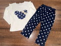 Minnie Mouse Toddler Girls Top & Polka Dot Pants Size 3/4 3T 4T New