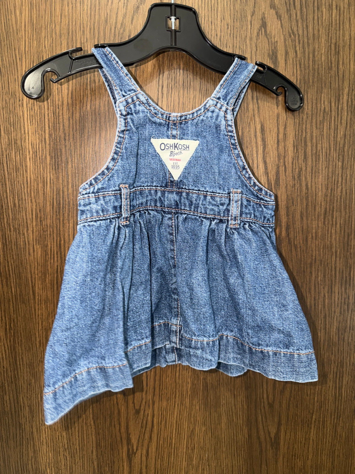 Osh Kosh B’Gosh Vestback Girls Overall Dress Size 6 Months