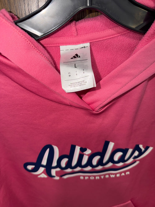 Adidas Girls Hoodie Hooded Sweatshirt YL 12/14