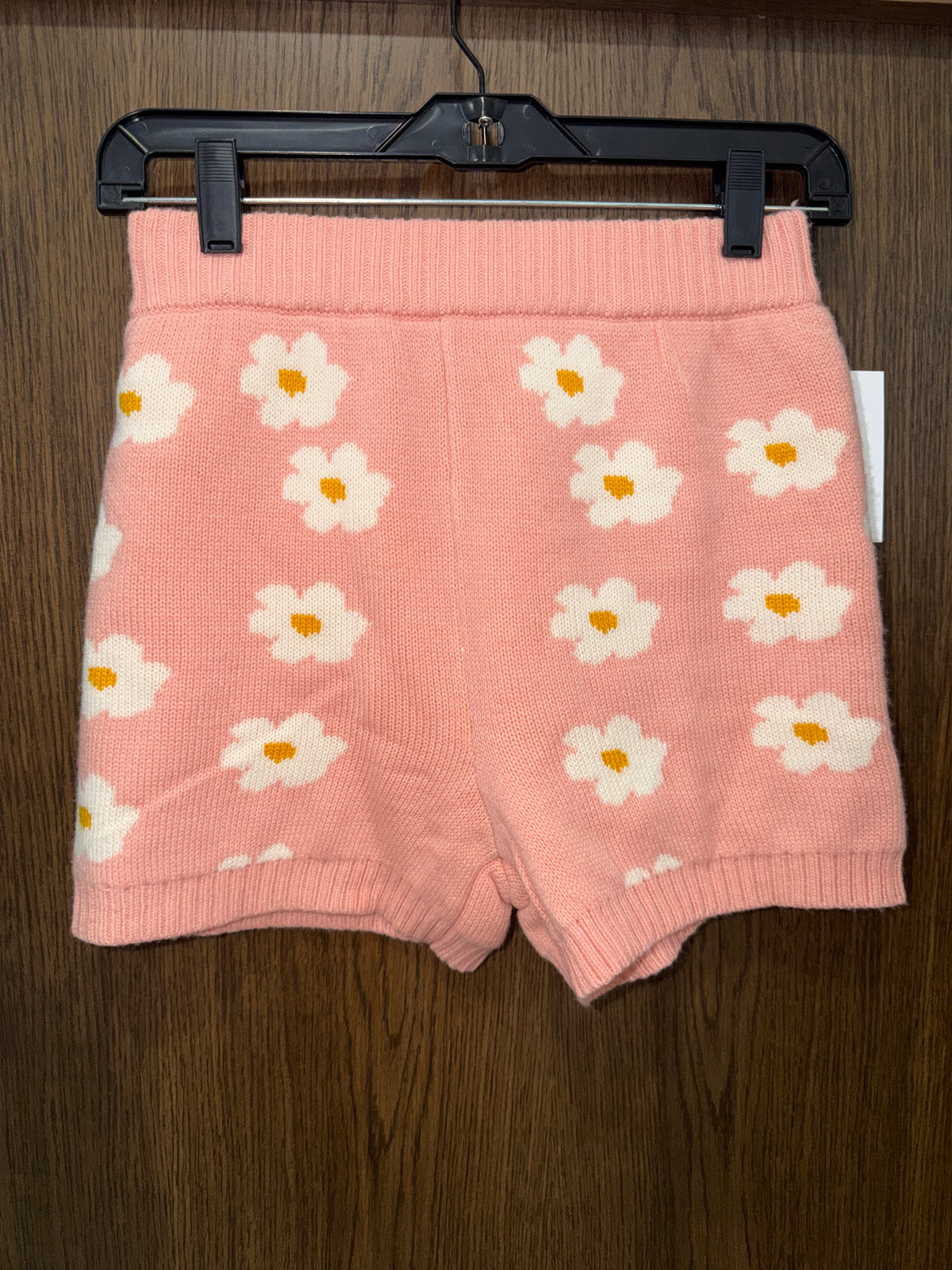 Altar'd Women’s State Pink Daisy Knit Shorts Size Medium