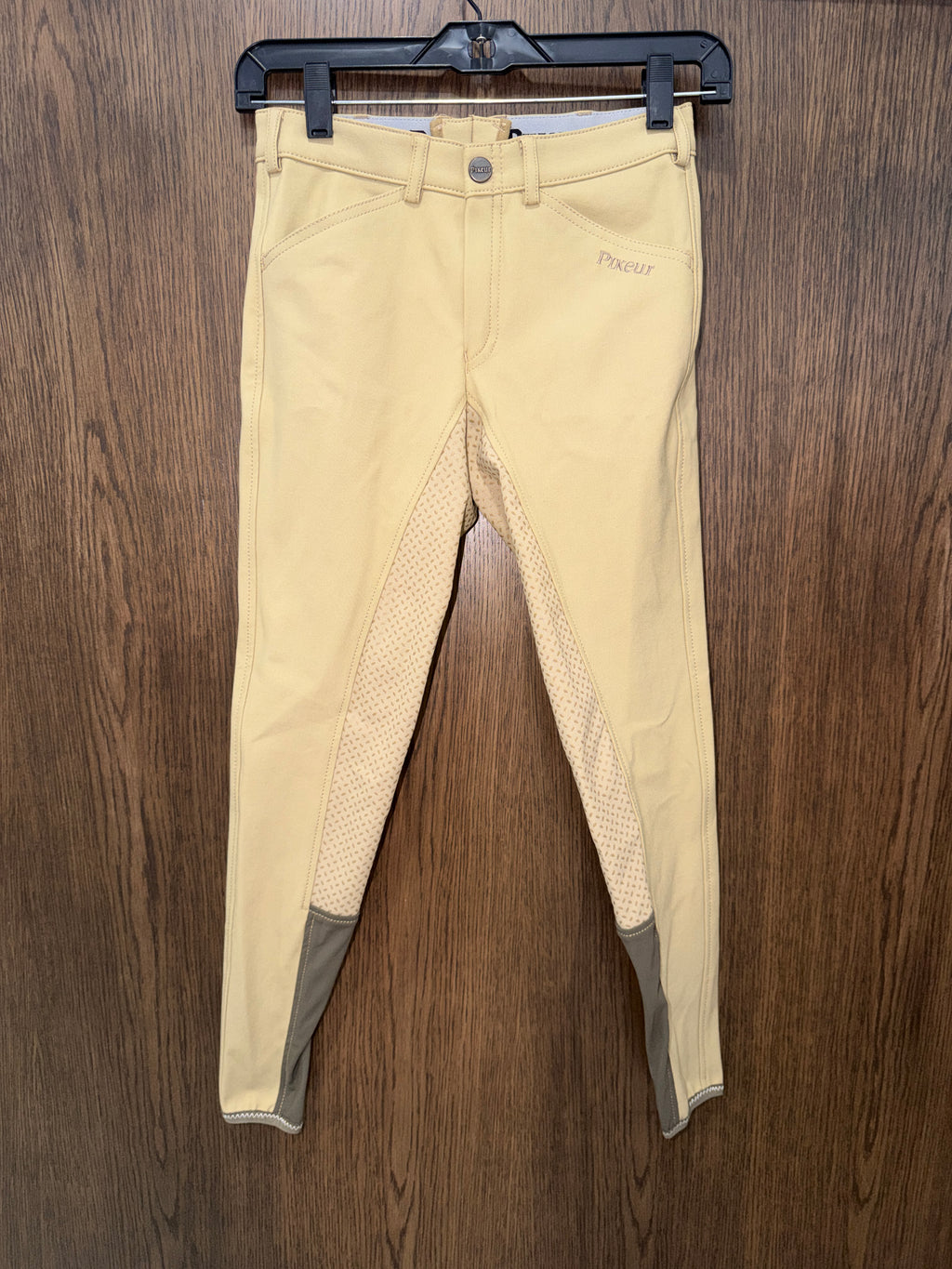 Pikeur Braddy Girls Riding Breeches Size 152 11/12 Beige Full Seat Grip Equestrian