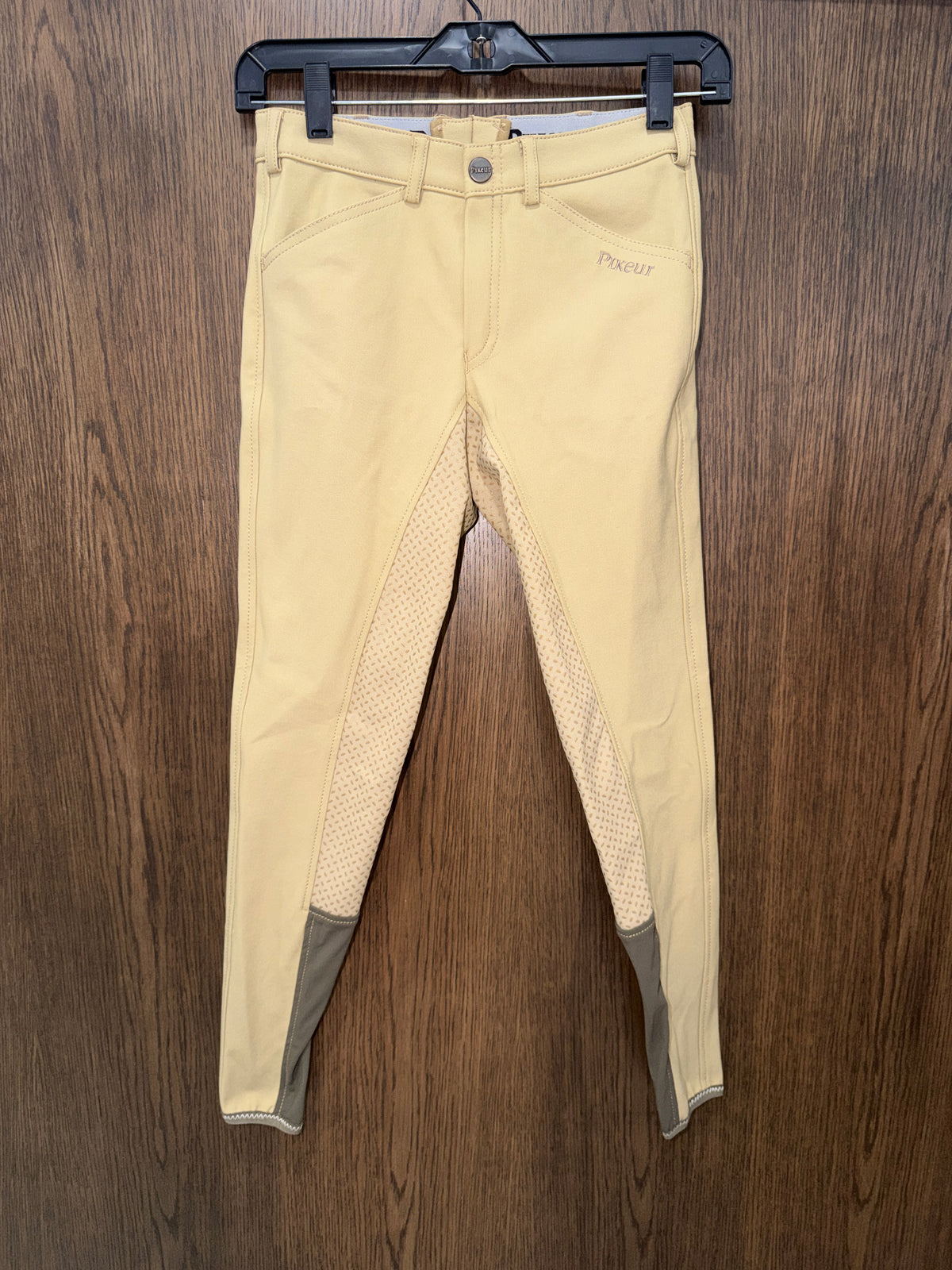 Pikeur Braddy Girls Riding Breeches Size 152 11/12 Beige Full Seat Grip Equestrian