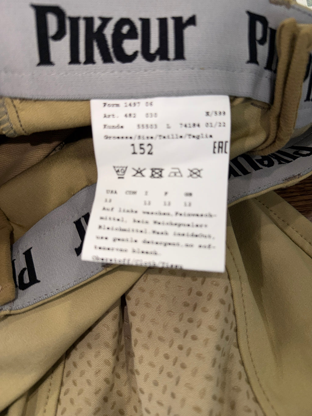 Pikeur Braddy Girls Riding Breeches Size 152 11/12 Beige Full Seat Grip Equestrian