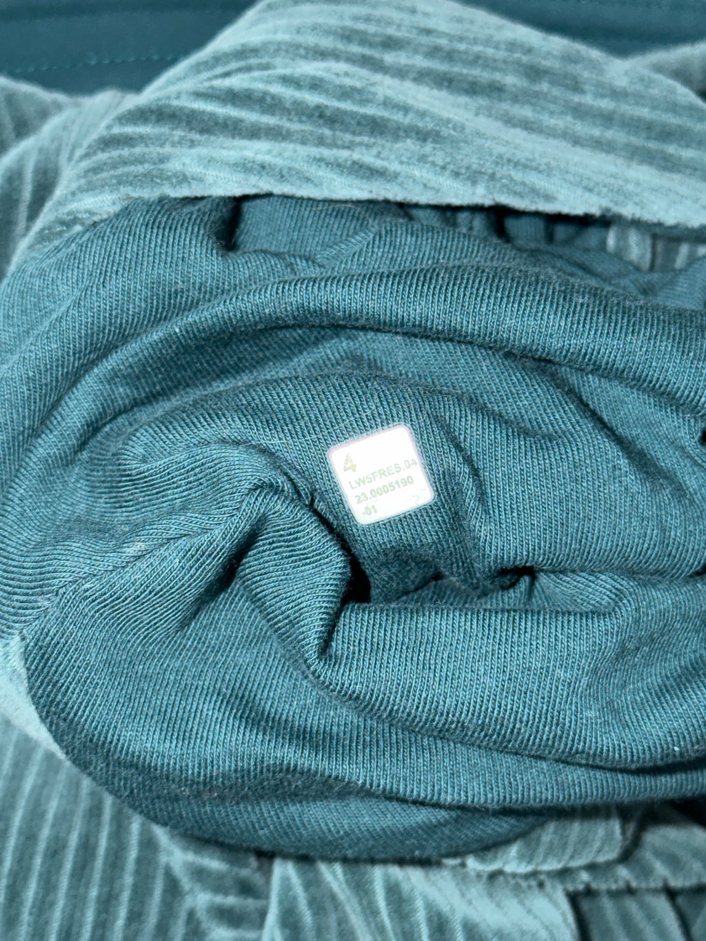 Lululemon Women’s Scuba Track Jacket Size 8 and Wide-Leg Pants Set Size 4 "Storm Teal" Velvet Corduroy Fabric
