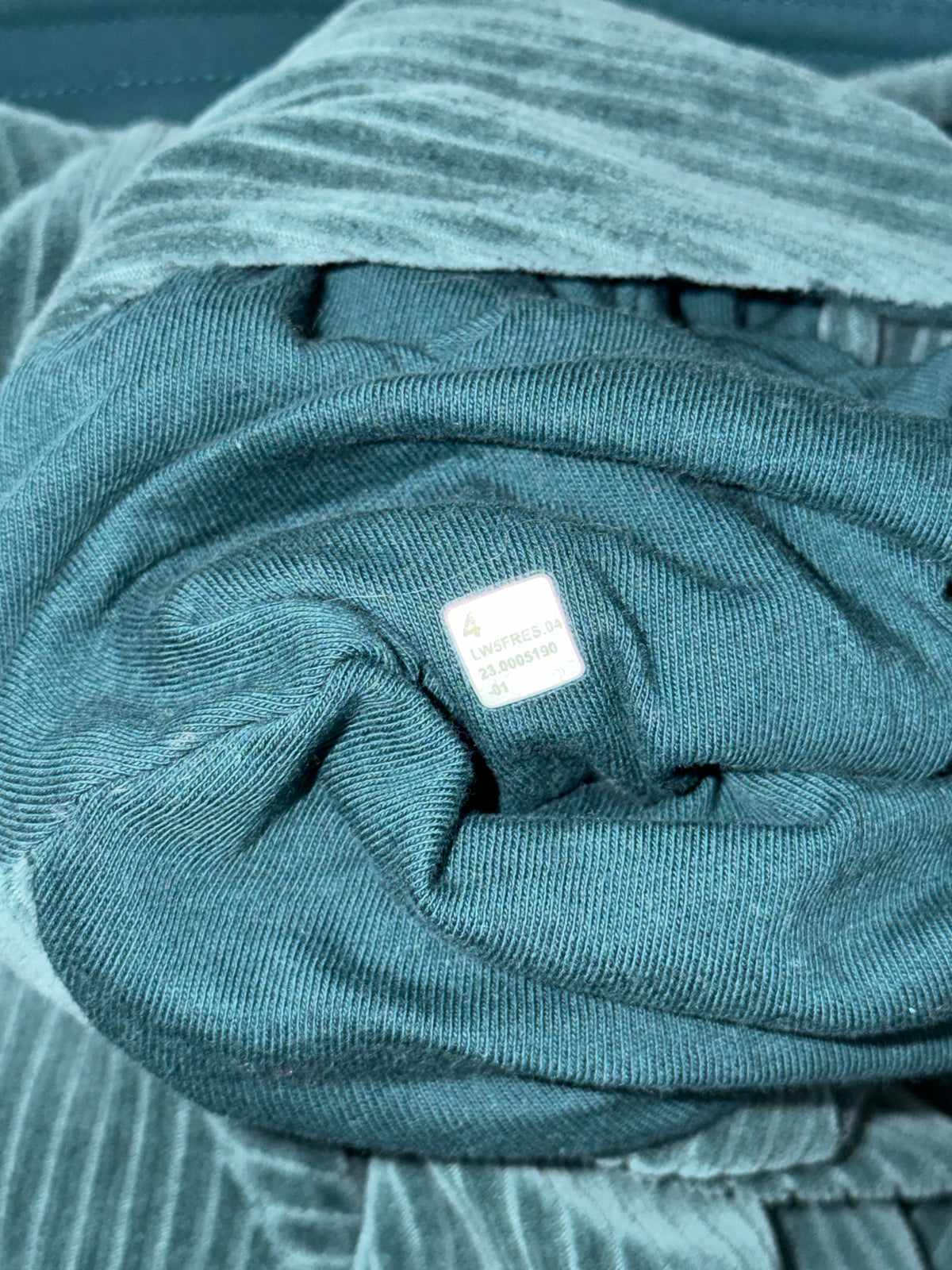 Lululemon Women’s Scuba Track Jacket Size 8 and Wide-Leg Pants Set Size 4 "Storm Teal" Velvet Corduroy Fabric