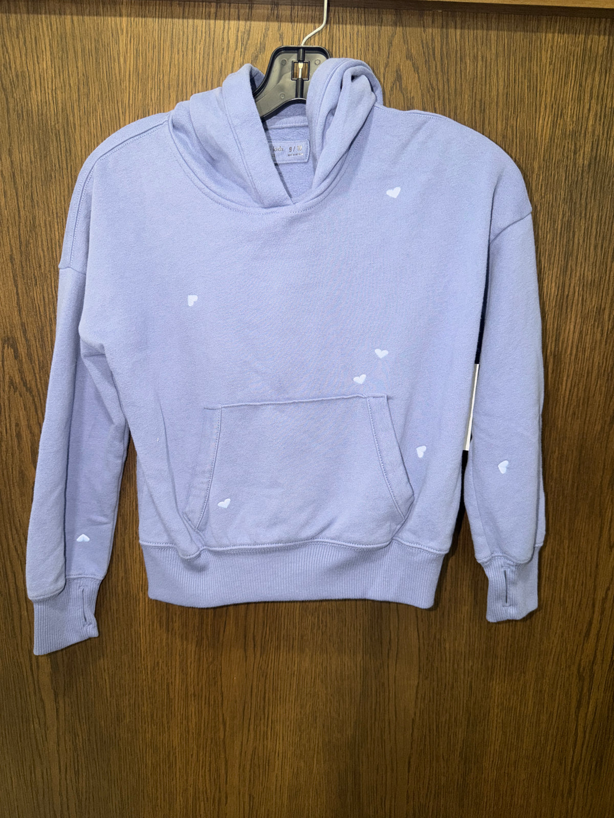 Abercrombie Girls Fleece Hoodie with Hearts Size 9/10