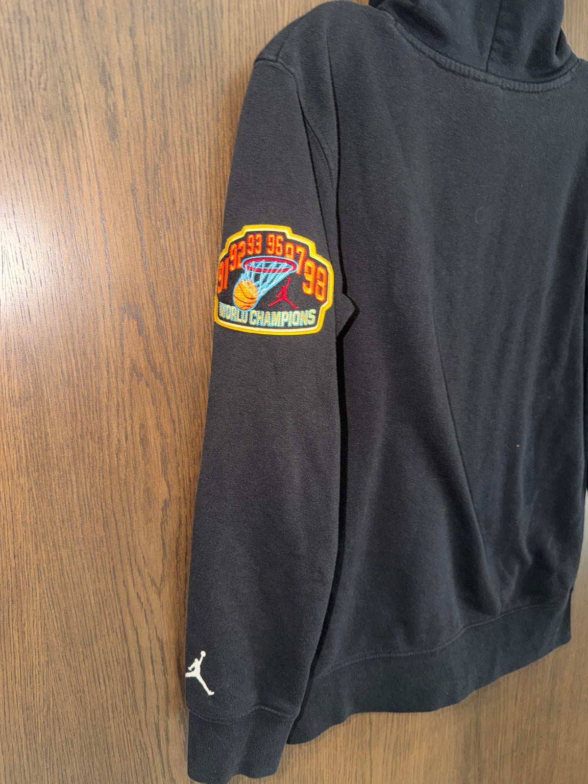 Jordan Youth World Champions Brand of Flight Hoodie Black 23 Pullover Sweatshirt Youth Large 12/14