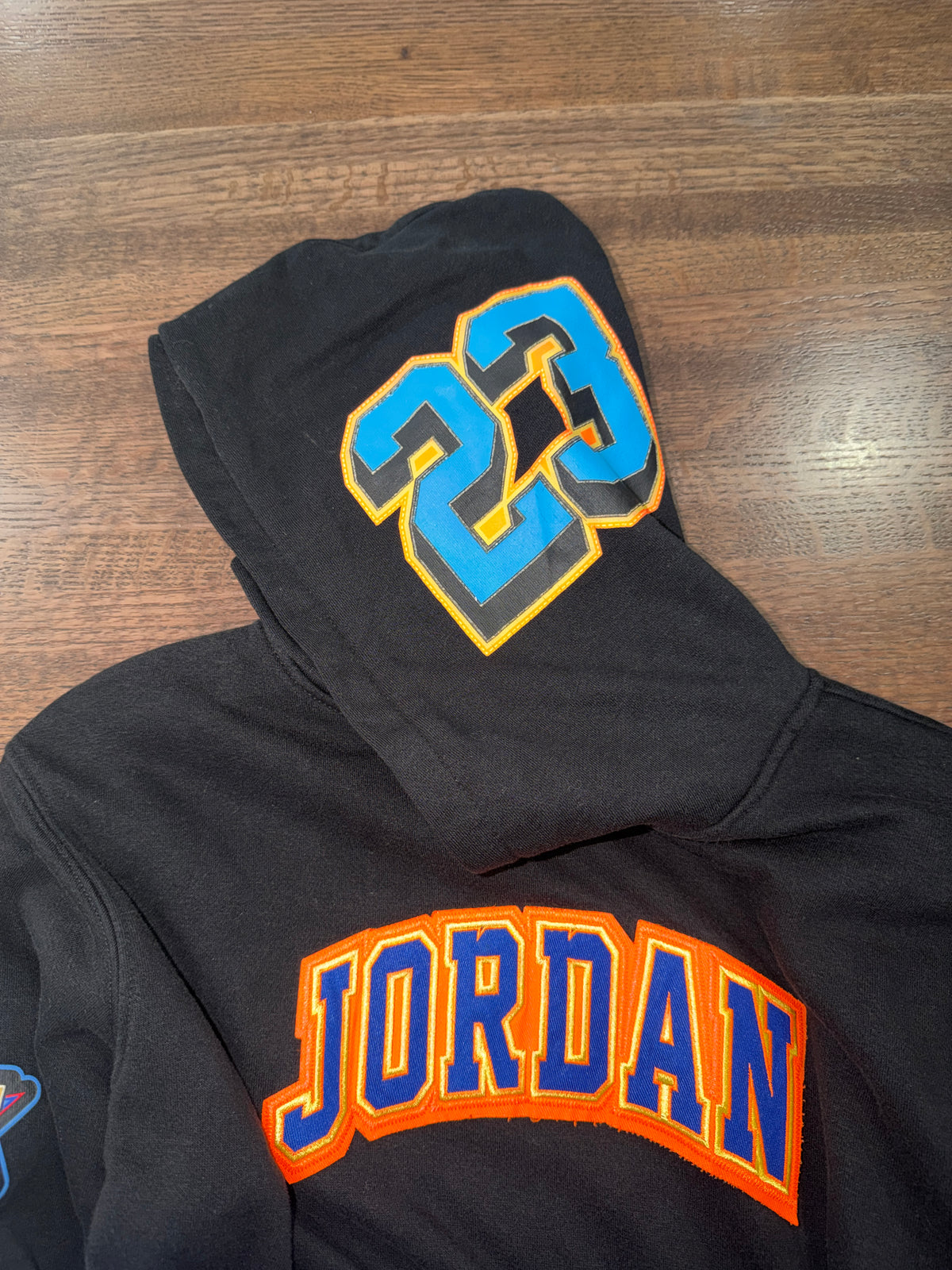 Jordan Youth World Champions Brand of Flight Hoodie Black 23 Pullover Sweatshirt Youth Large 12/14