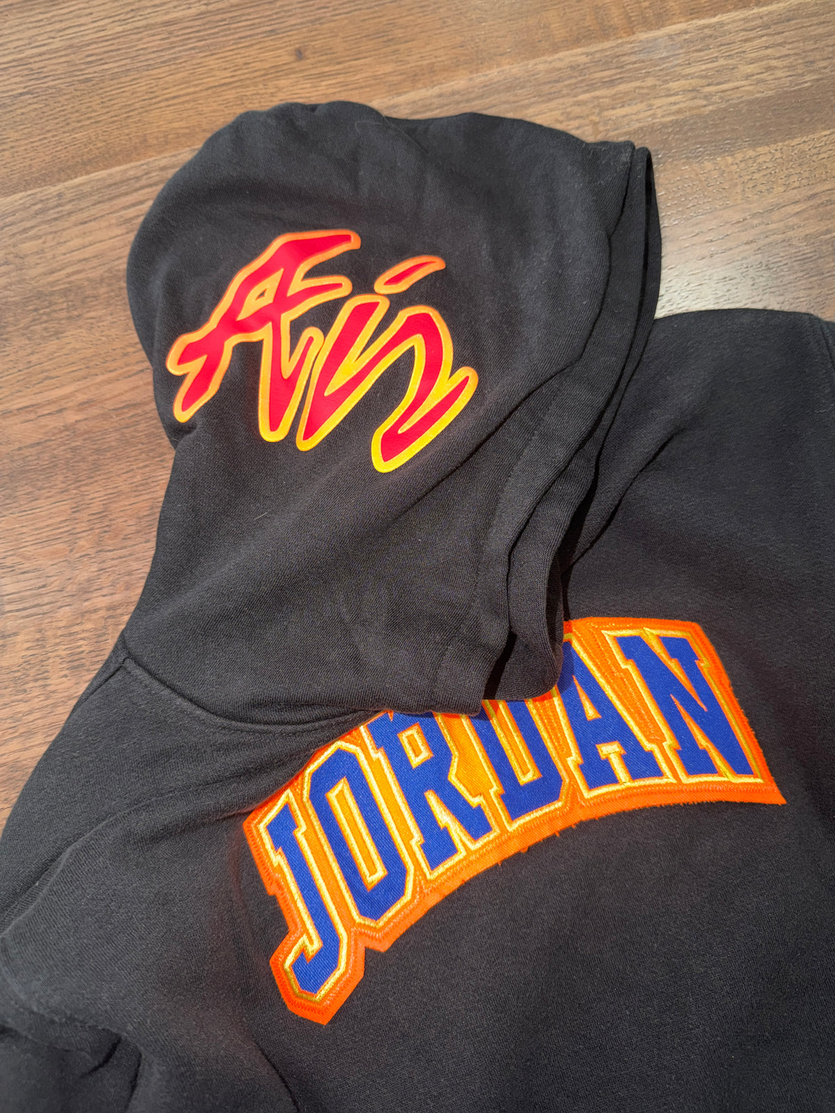 Jordan Youth World Champions Brand of Flight Hoodie Black 23 Pullover Sweatshirt Youth Large 12/14