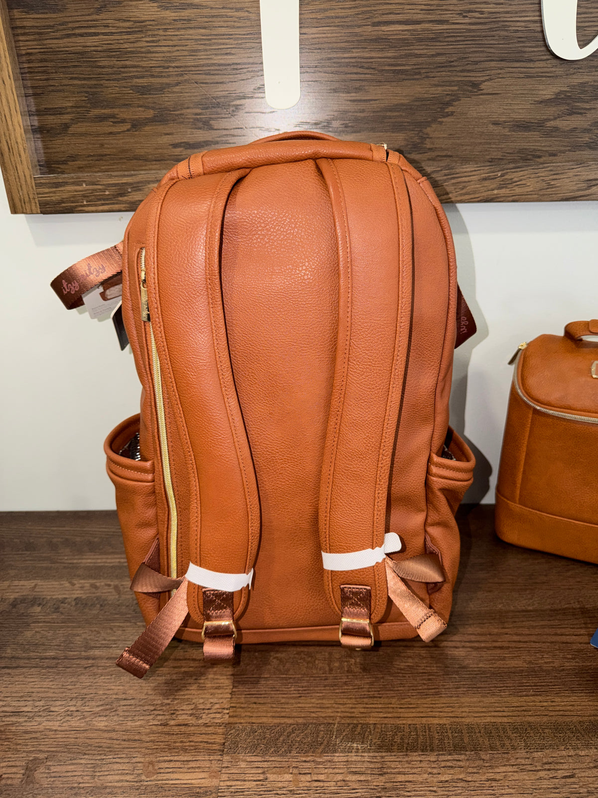 Itzy Ritzy Cognac Boss Plus Backpack Diaper Bag Bundle NWT