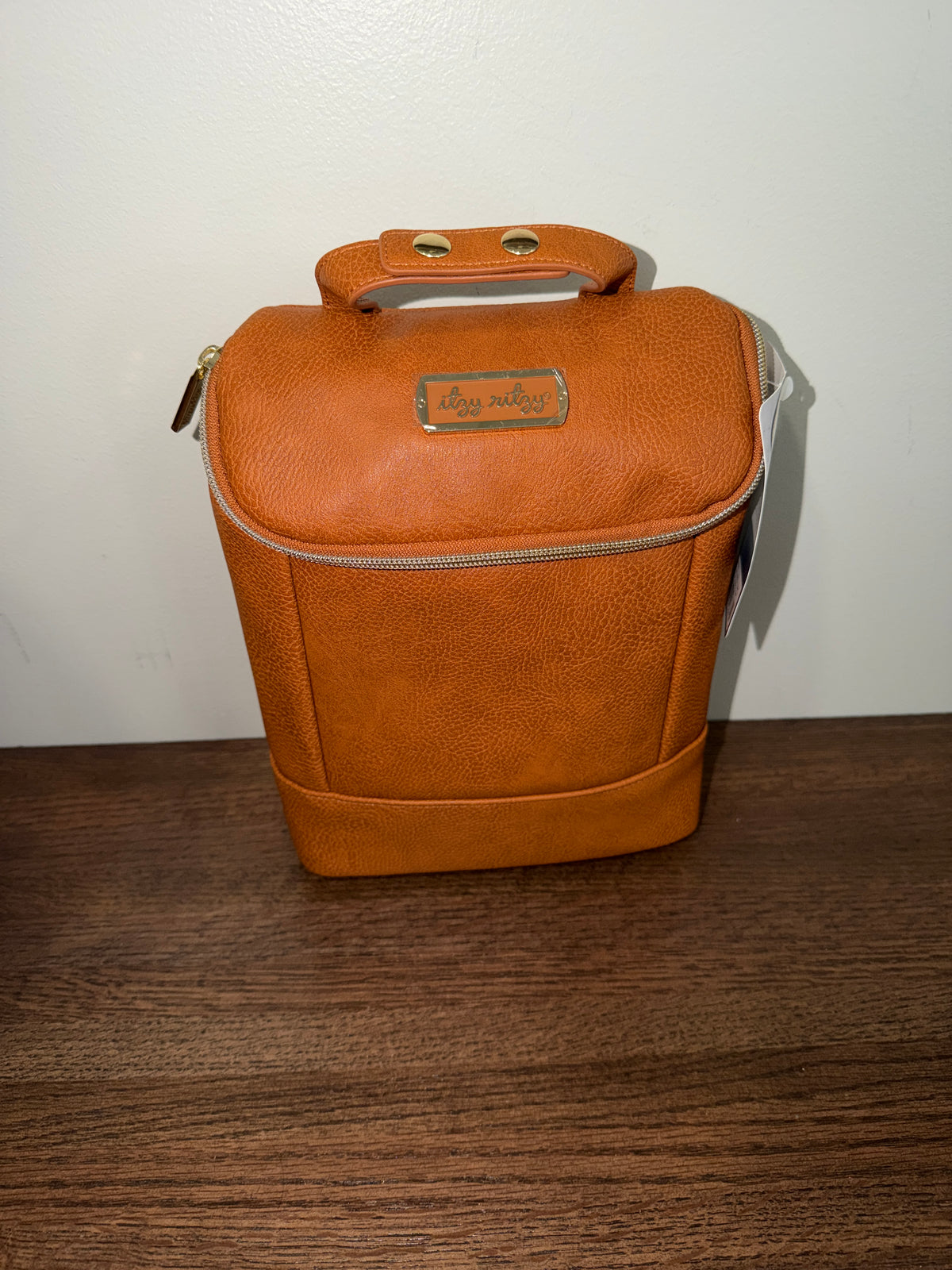 Itzy Ritzy Cognac Boss Plus Backpack Diaper Bag Bundle NWT