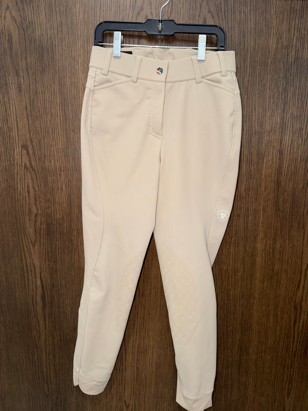Ariat Pro Series Youth Girls Size 14 Tan Knee Patch Riding Breeches Equestrian Pants