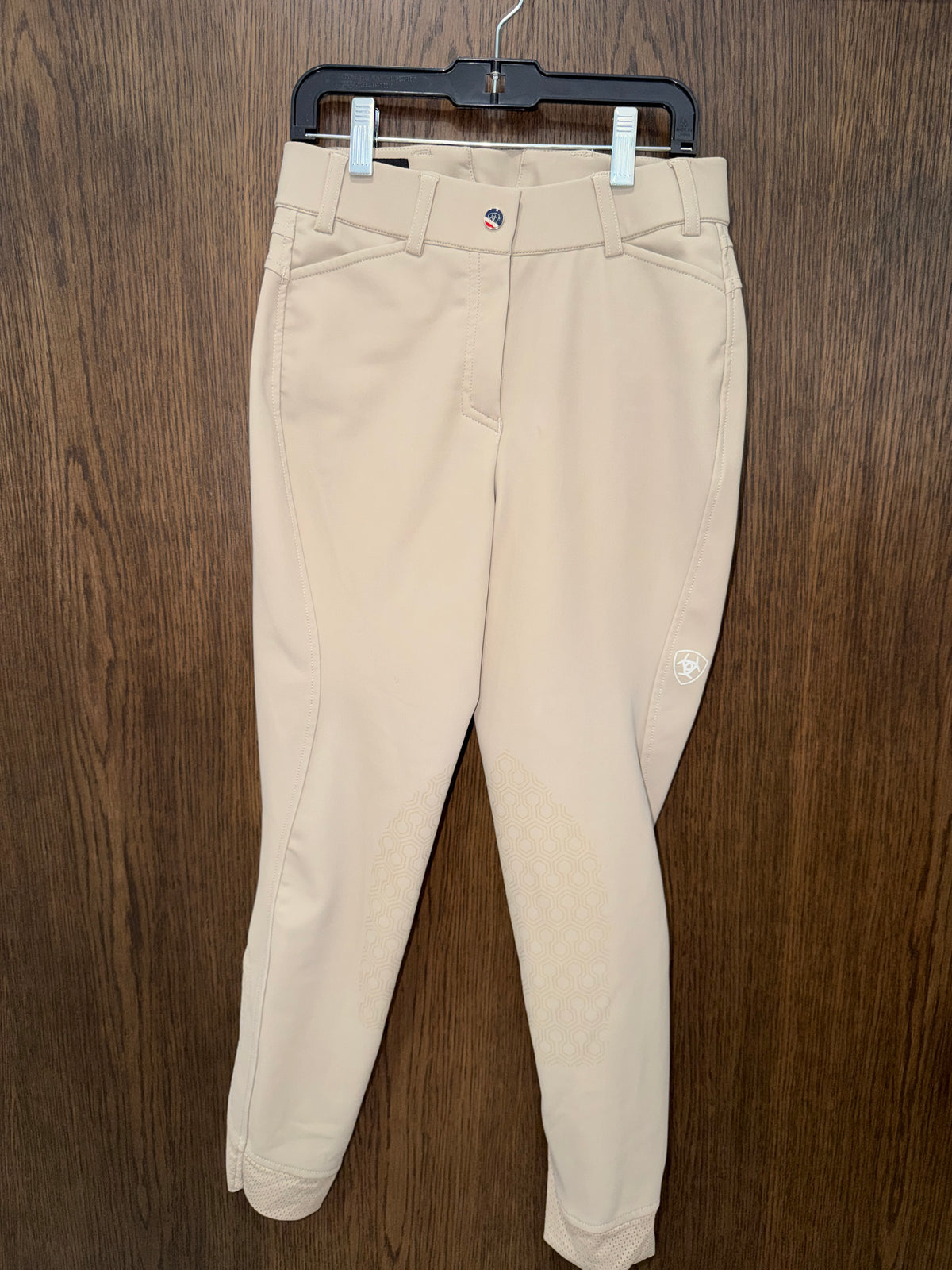 Ariat Pro Series Youth Girls Size 14 Tan Knee Patch Riding Breeches Equestrian Pants