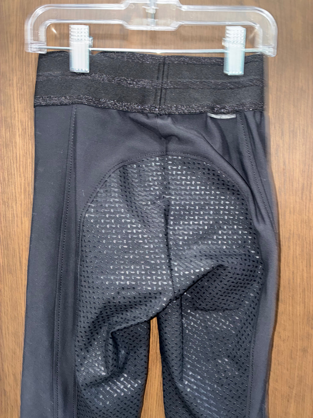 Pikeur Braddy Girls Riding Breeches Size 152 11/12 Black Full Seat Grip Equestrian